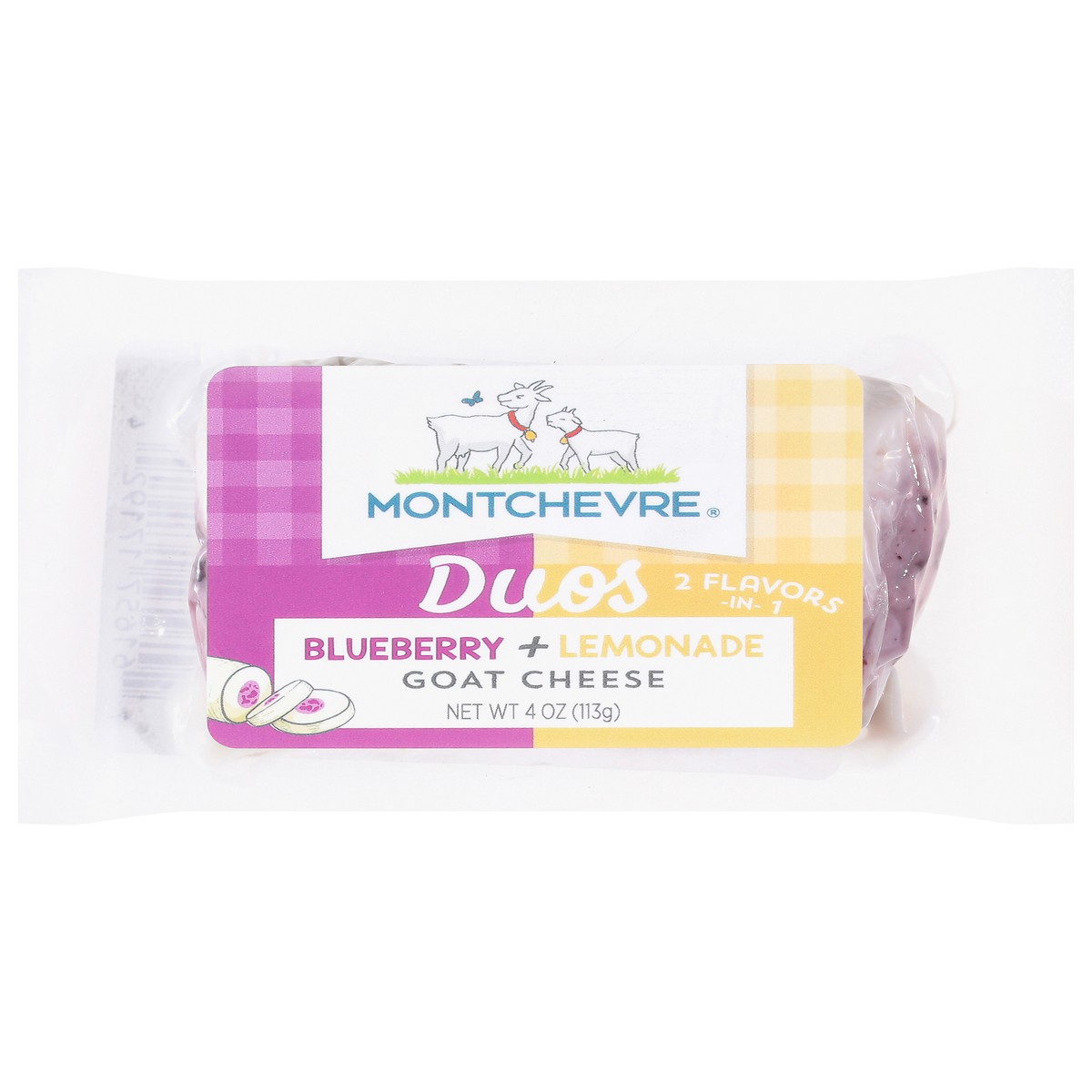 slide 1 of 14, Montchevre Duos Blueberry + Lemonade Goat Cheese 4 oz, 4 oz