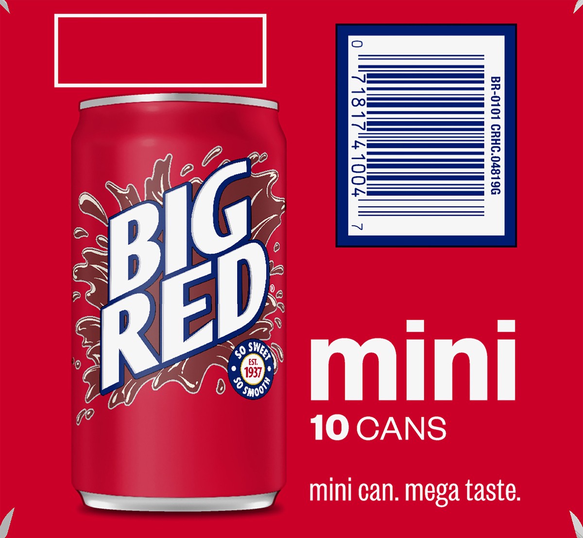 slide 5 of 7, Big Red Soda, 7.5 fl oz mini cans, 10 pack - 10 ct; 7.5 oz, 7.5/10 ct