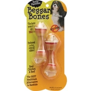 slide 1 of 1, Savory Prime Beggar Bone Medium For Dogs, 2 ct