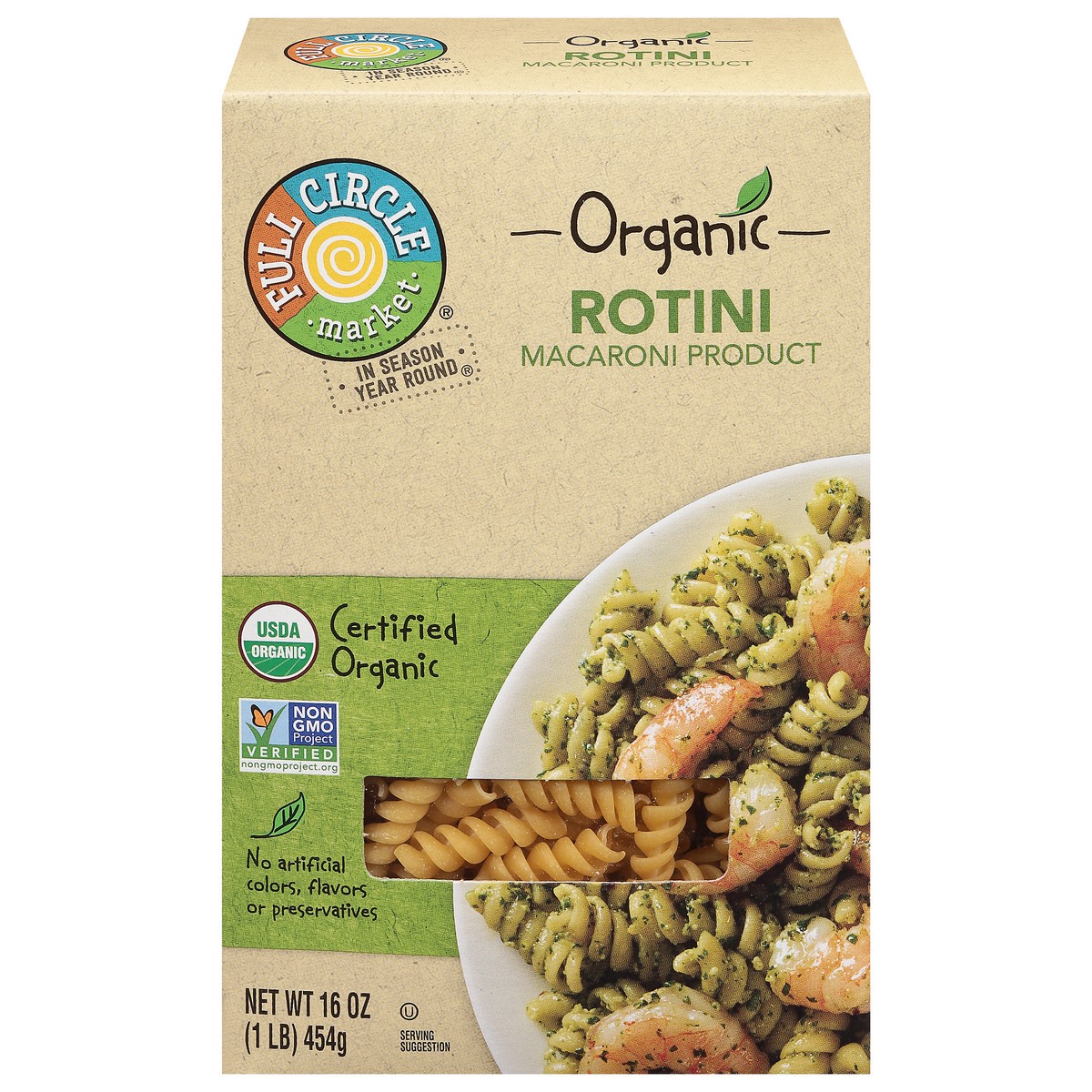 slide 1 of 1, Full Circle Market Organic Rotini - 16 oz, 16 oz