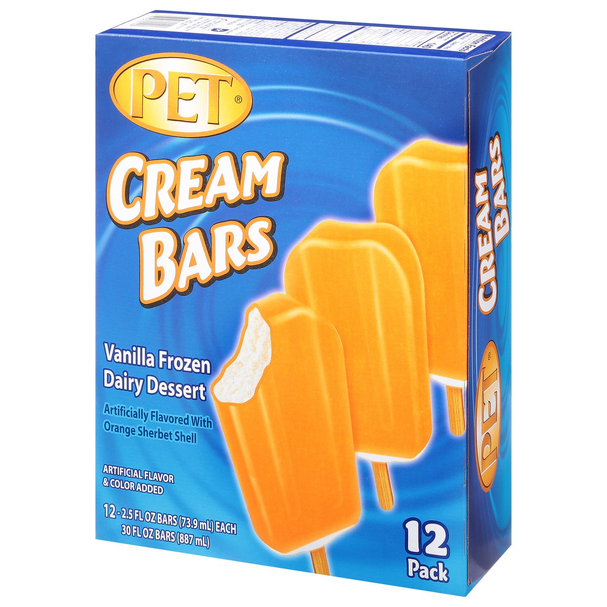 slide 6 of 14, Pet 12 Pack Cream Bars Vanilla Frozen Dairy Dessert 12 - 2.5 fl oz Packs, 12 ct