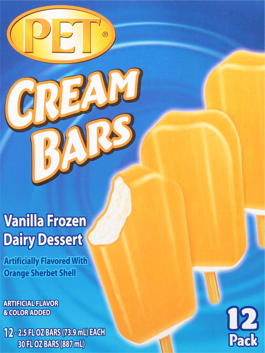 slide 13 of 14, Pet 12 Pack Cream Bars Vanilla Frozen Dairy Dessert 12 - 2.5 fl oz Packs, 12 ct