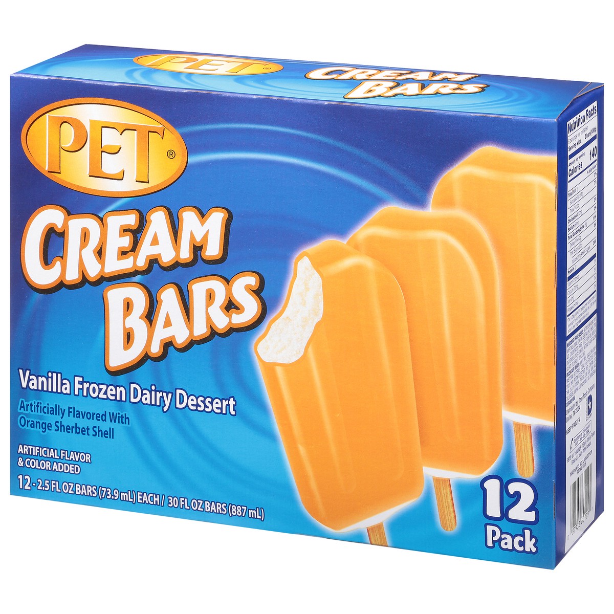 slide 8 of 14, Pet 12 Pack Cream Bars Vanilla Frozen Dairy Dessert 12 - 2.5 fl oz Packs, 12 ct