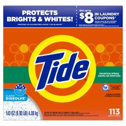 Tide Detergent, Acti-Lift, Mountain Spring 129 oz