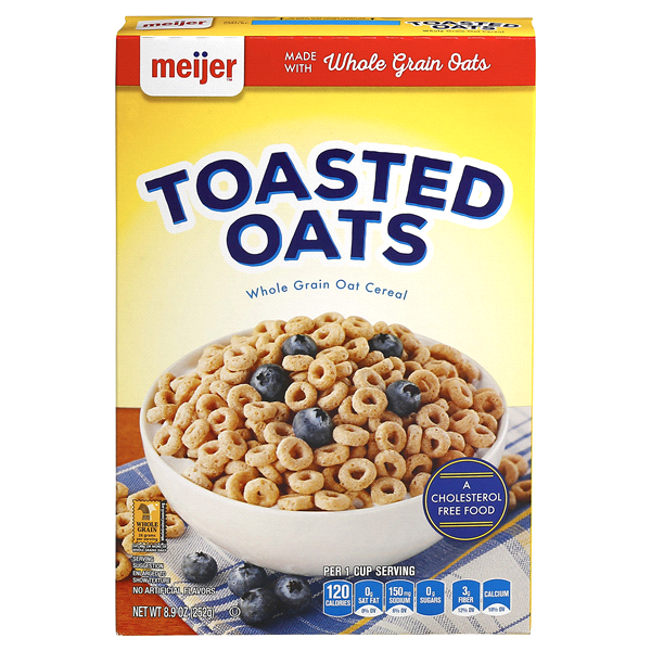 slide 1 of 1, Meijer Toasted Oats Cereal, 8.9 oz