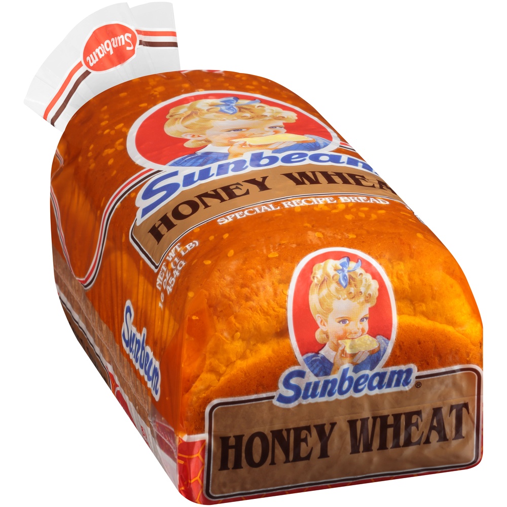 slide 2 of 8, Sunbeam Wheat Honey Bread, 16 oz