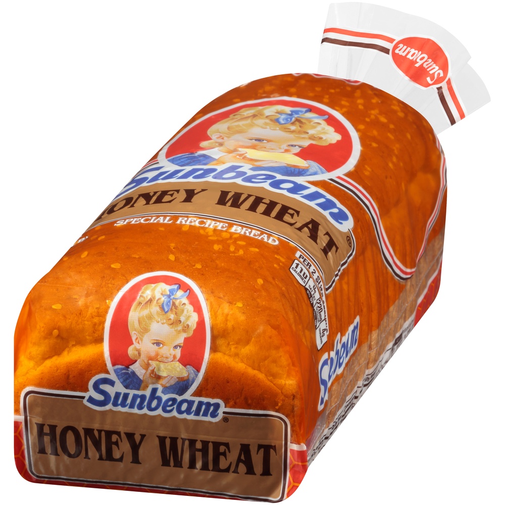 slide 3 of 8, Sunbeam Wheat Honey Bread, 16 oz