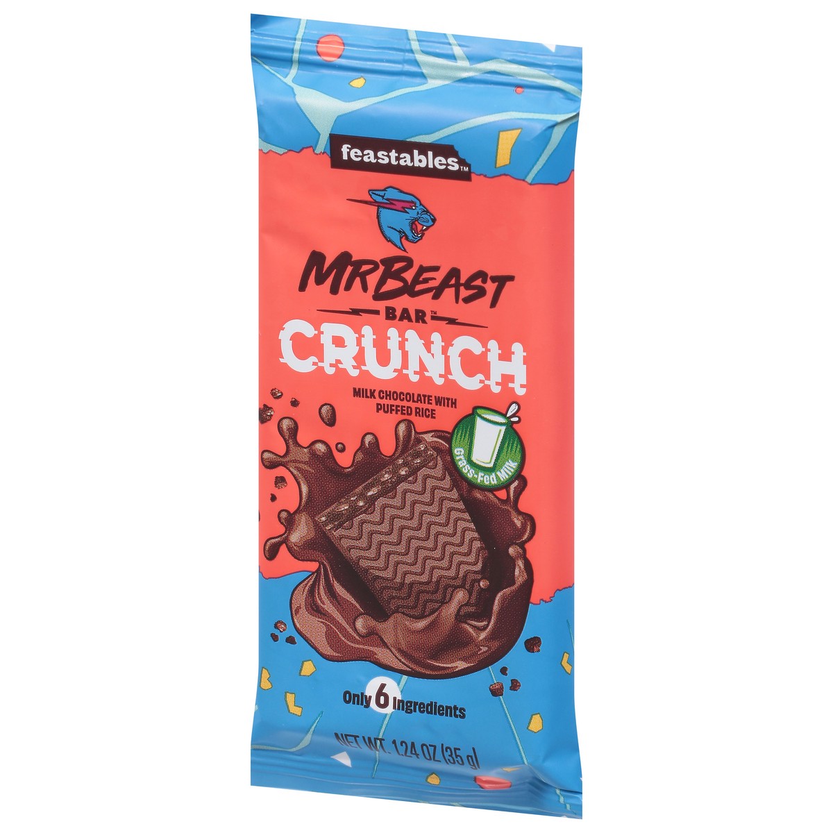 slide 10 of 13, Feastables Milk Crunch 1.24 oz, 35 gram