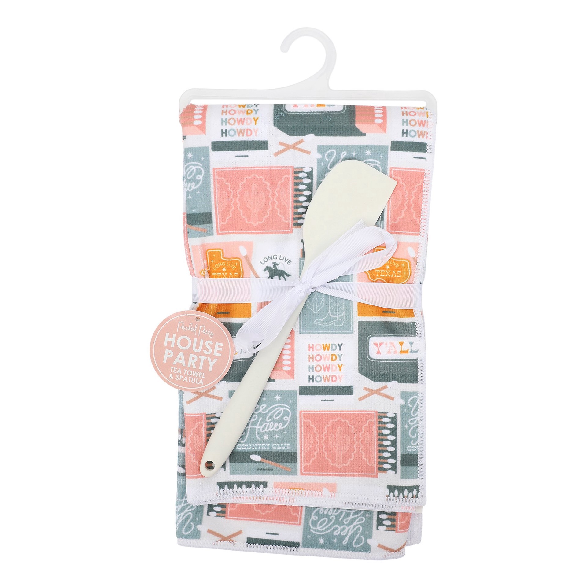 slide 1 of 1, Packed Party Rodeo Ready Kitchen Towel & Spatula Set, 2 ct