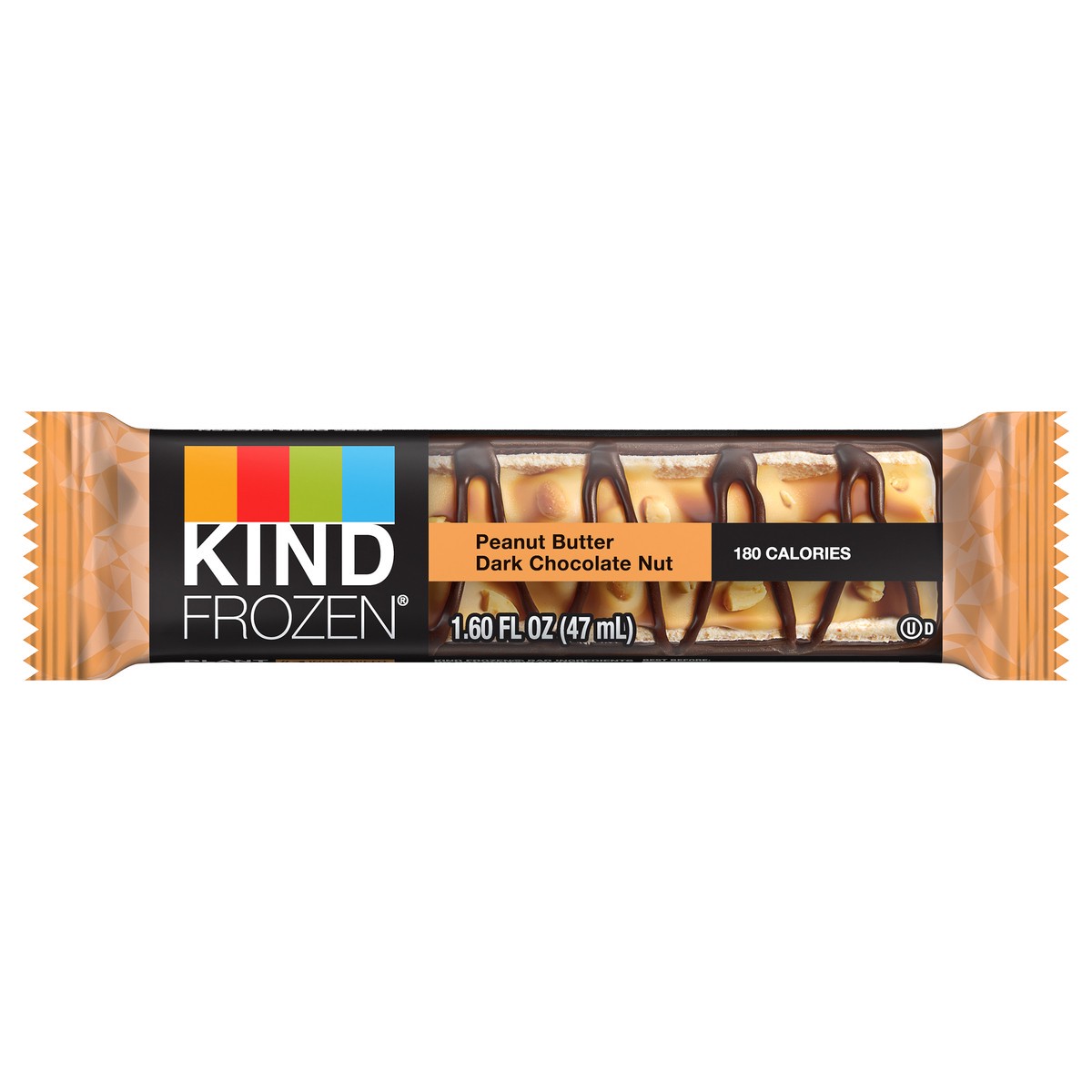 slide 1 of 4, KIND FROZEN Plant Based Frozen Treat Bar, Peanut Butter Dark Chocolate Nut Treat Bar, 1.6 Oz Bar, 1.6 fl oz