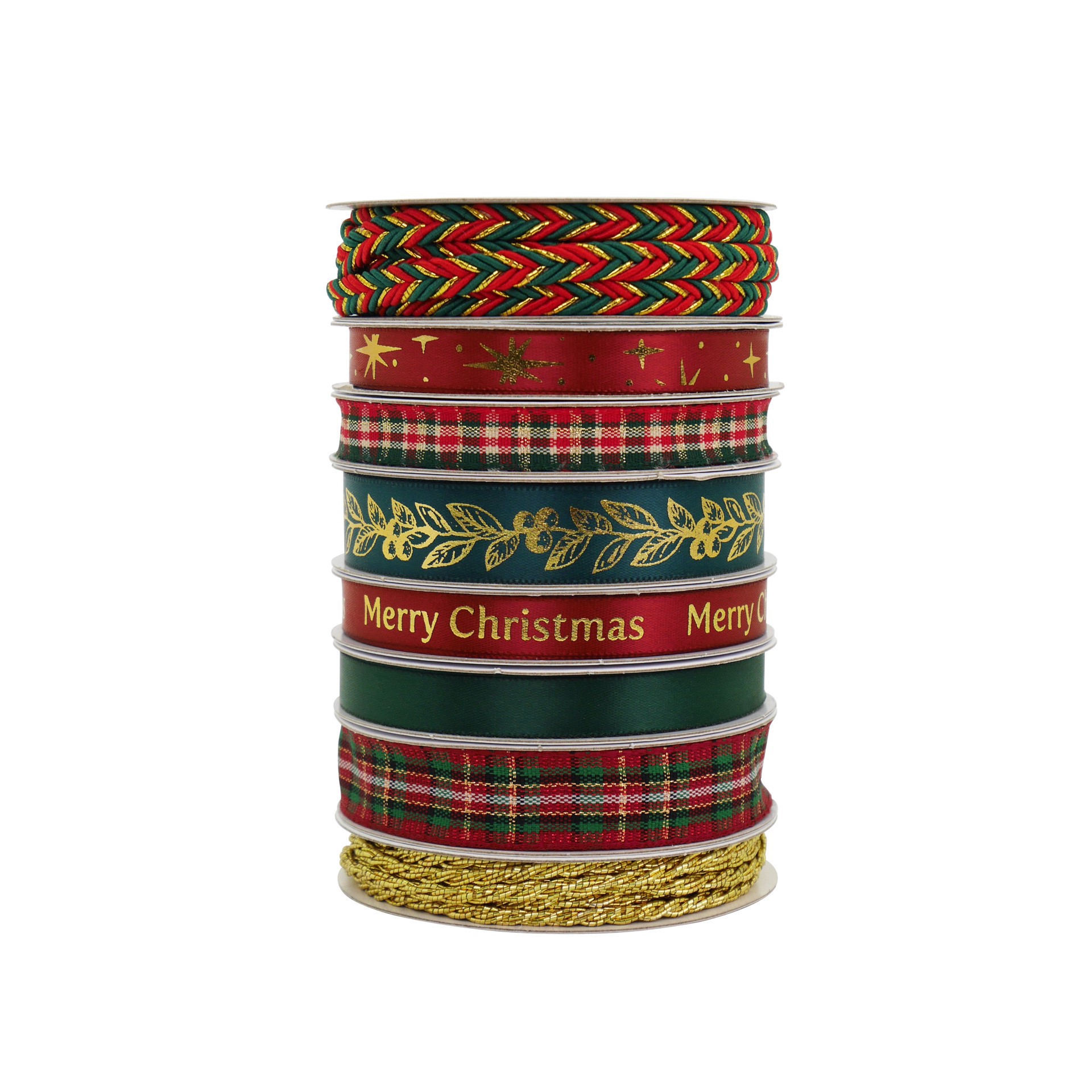 slide 3 of 3, Classic Christmas Value Pack Ribbon By Celebrate It, 8 ft
