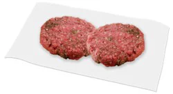 Meat Counter Ground Beef Hamburger Patties 80% Lean 20% Fat Seasoned Steakhouse - 1 Lb.