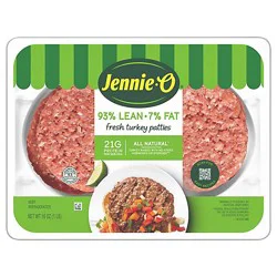 Jennie-O 93% Lean 7% Fat Ground Turkey Patties 4 Count -16 Oz