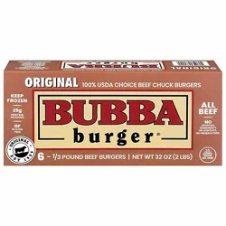 Bubba Burger Frozen Original Beef Patties 6 Count - 32 Oz