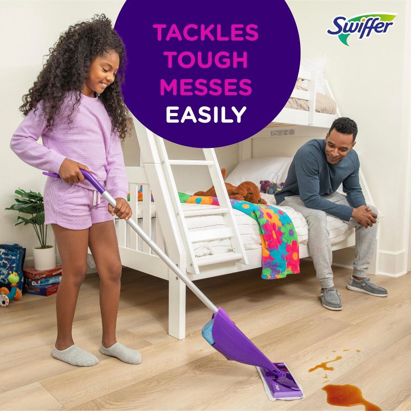 slide 3 of 10, Swiffer WetJet Floor Mop Starter Kit (1 Spray Mop, 5 Mopping Pads, 1 Floor Cleaner Liquid Solution), 1 ct
