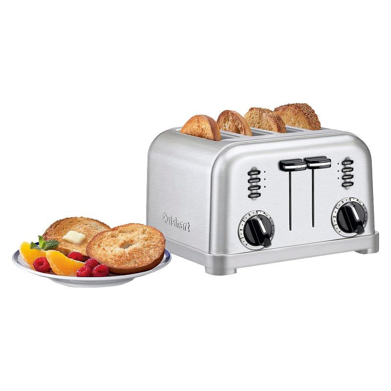 slide 2 of 4, Cuisinart 4-Slice Classic Toaster - Stainless Steel - CPT-180P1, 1 ct