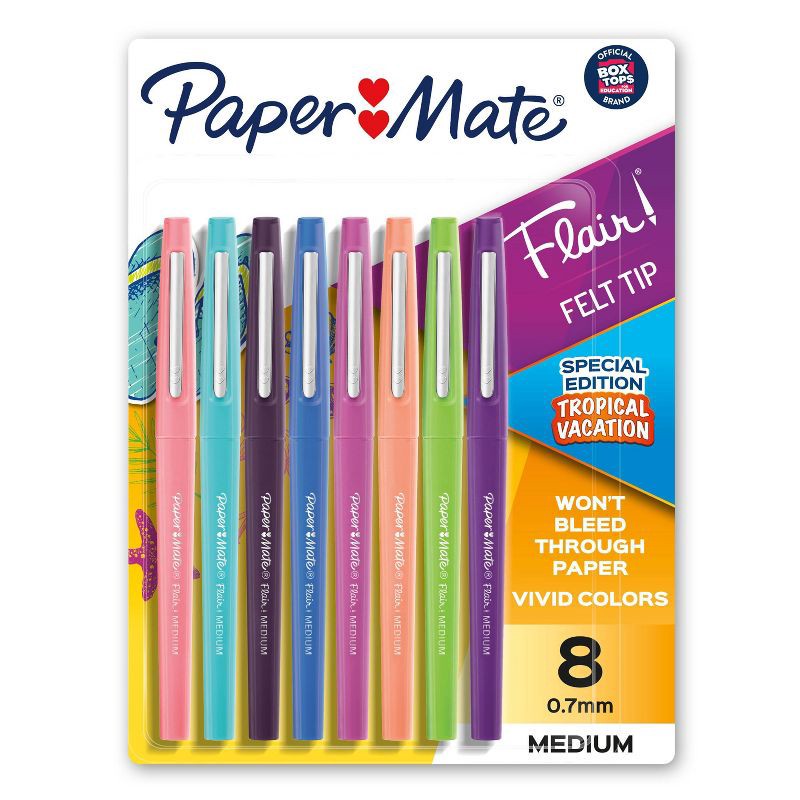 Paper Mate Flair Medium Felt Tip Pens - Black Ink - Shop Pens at H-E-B