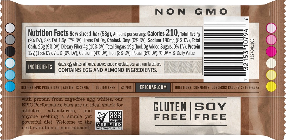 slide 5 of 9, Epic Choc Almond Protein Bar, 1.87 oz