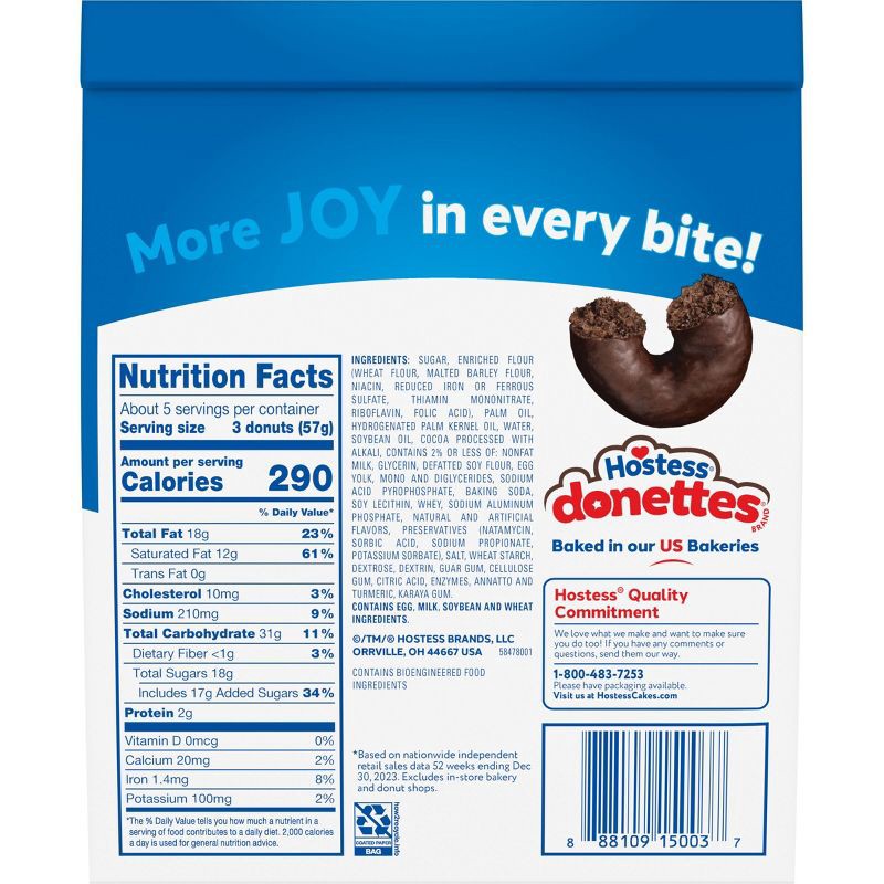 slide 2 of 6, Hostess Double Chocolate Donettes - 10.75oz, 10.75 oz
