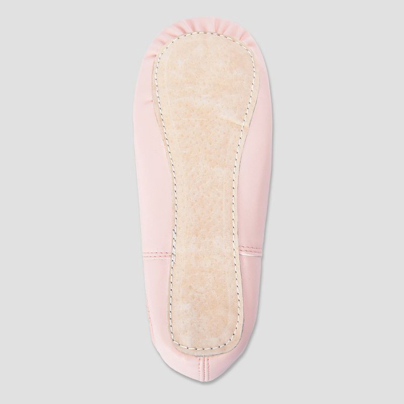 slide 4 of 5, Freestyle By Danskin Danskin Kids' Ballet Dance Shoes - Pink 12: Adjustable Elastic Strap, Leather Insole, Soft Outsole, 1 ct