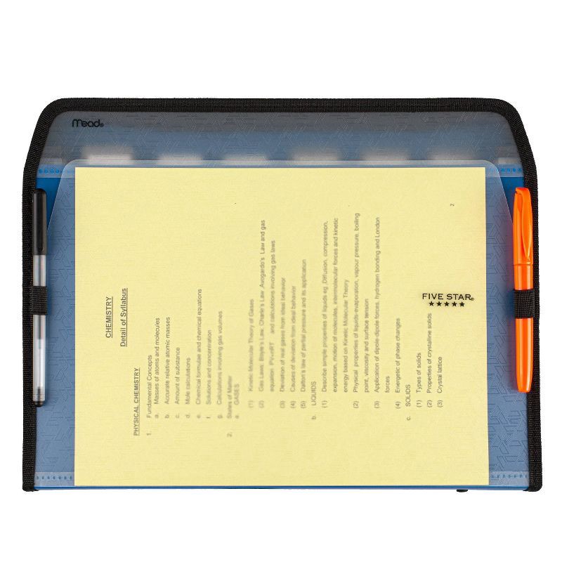 slide 5 of 13, Five Star 7 Pocket Expanding File Folder with Zipper (Color Will Vary), 1 ct