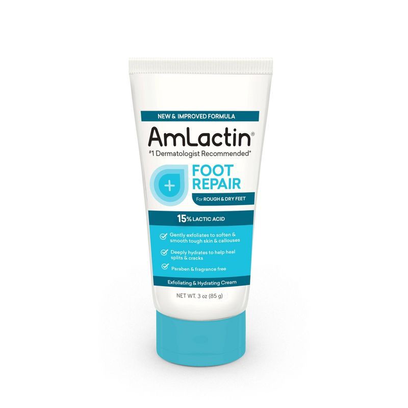 slide 1 of 1, AmLactin Alpha-Hydroxy Therapy Foot Repair Foot Cream, 3 oz