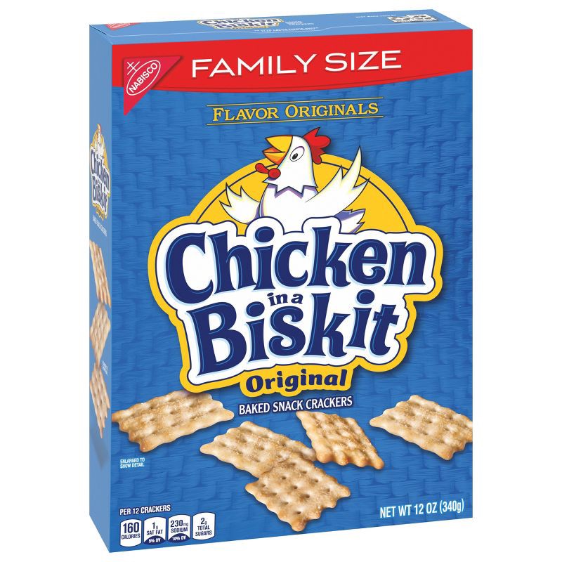 slide 4 of 8, Chicken in a Biskit Original Baked Snack Crackers - 12oz, 12 oz