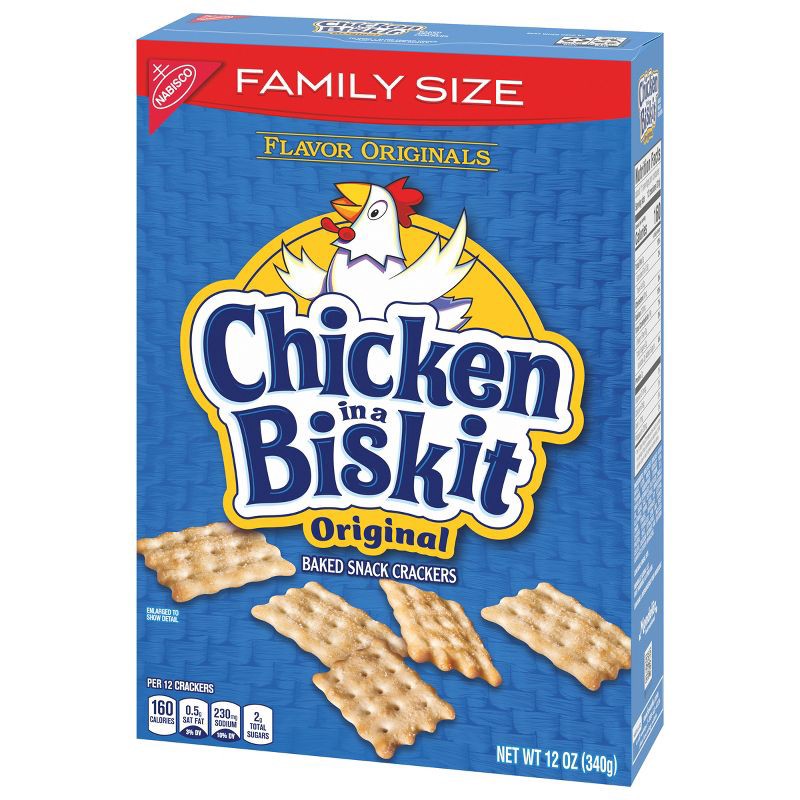 slide 8 of 13, Chicken in a Biskit Original Baked Snack Crackers Family Size - 12oz, 12 oz