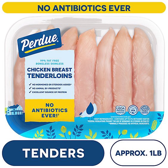 slide 1 of 1, Perdue Fresh Boneless Skinless Chicken Breast Tenderloins - 1.50 Lb, per lb