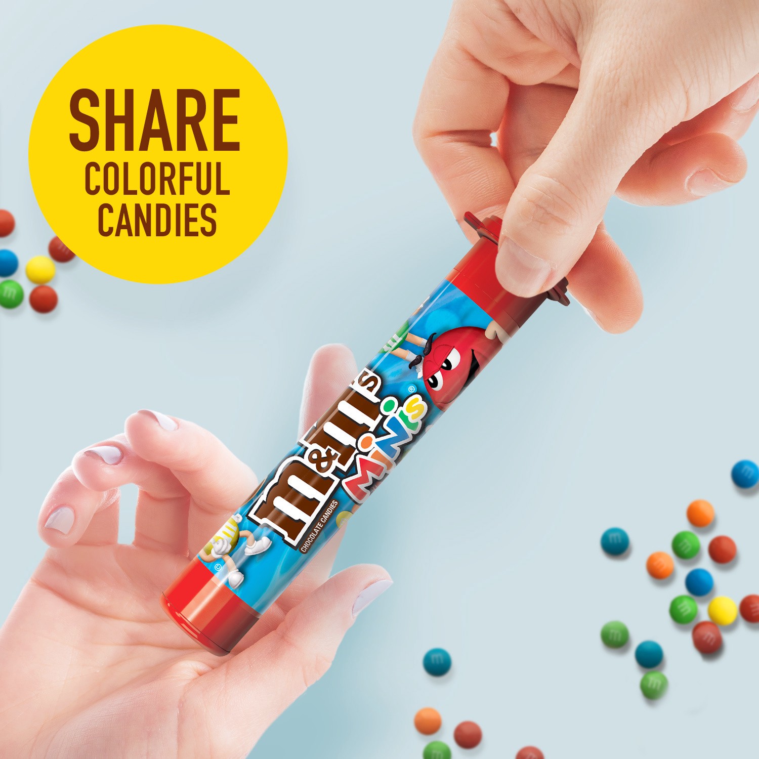 slide 2 of 8, M&M's Minis Milk Chocolate Candy, 1.77 oz Mega Tube (Packaging May Vary), 1.77 oz