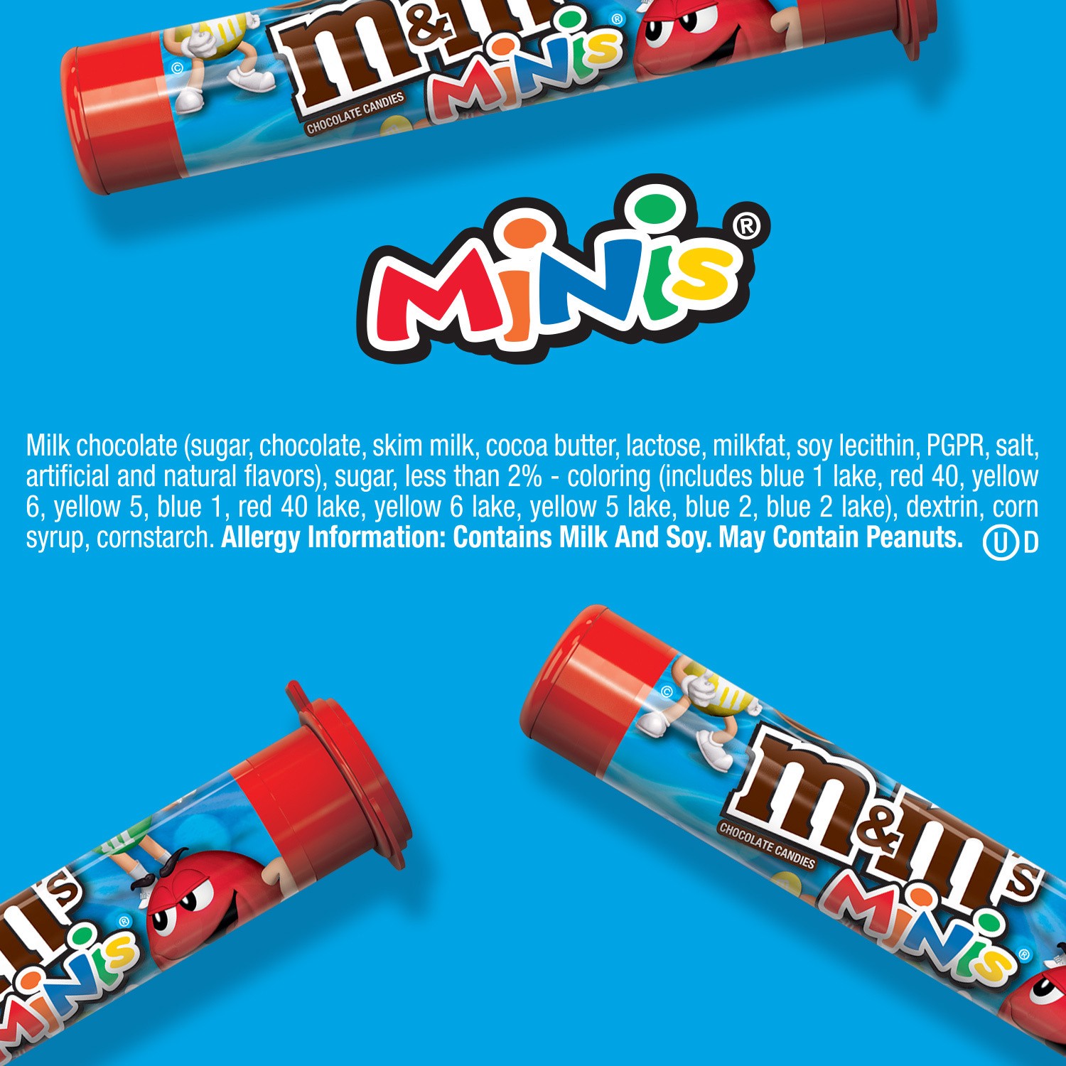 slide 5 of 8, M&M's Minis Milk Chocolate Candy, 1.77 oz Mega Tube (Packaging May Vary), 1.77 oz