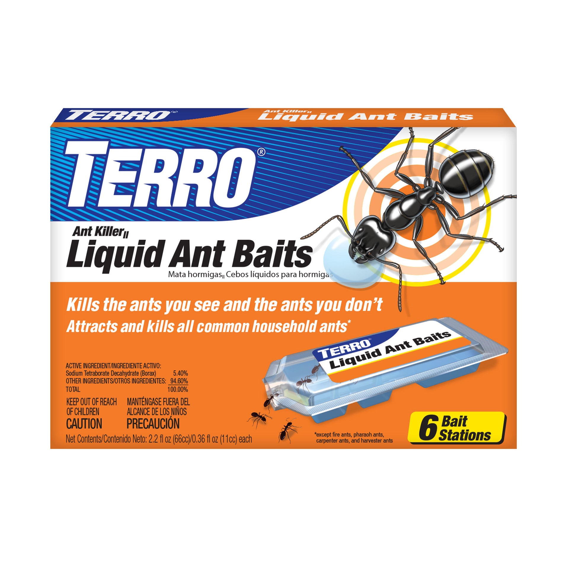 slide 1 of 6, TERRO Ant Killer Liquid 1 -fl oz Ready to use Ant bait station 6 -Pack, 1 ct