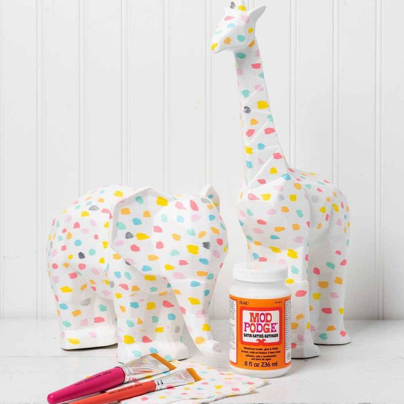 slide 2 of 5, Mod Podge 8 fl oz Craft Glue - Satin: Dries Clear, Non-Toxic, Liquid Sealer, Art & Stationery, Office Use, 8 fl oz