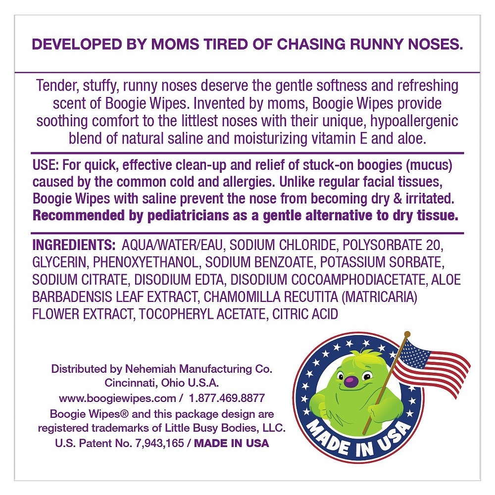 slide 2 of 4, Boogie Wipes Saline Nose Wipes Unscented, 30 ct