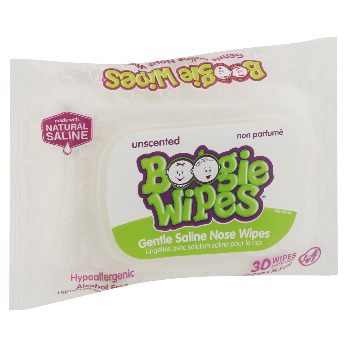 slide 2 of 9, Boogie Wipes Unscented Nose Wipes Saline, 30 ct