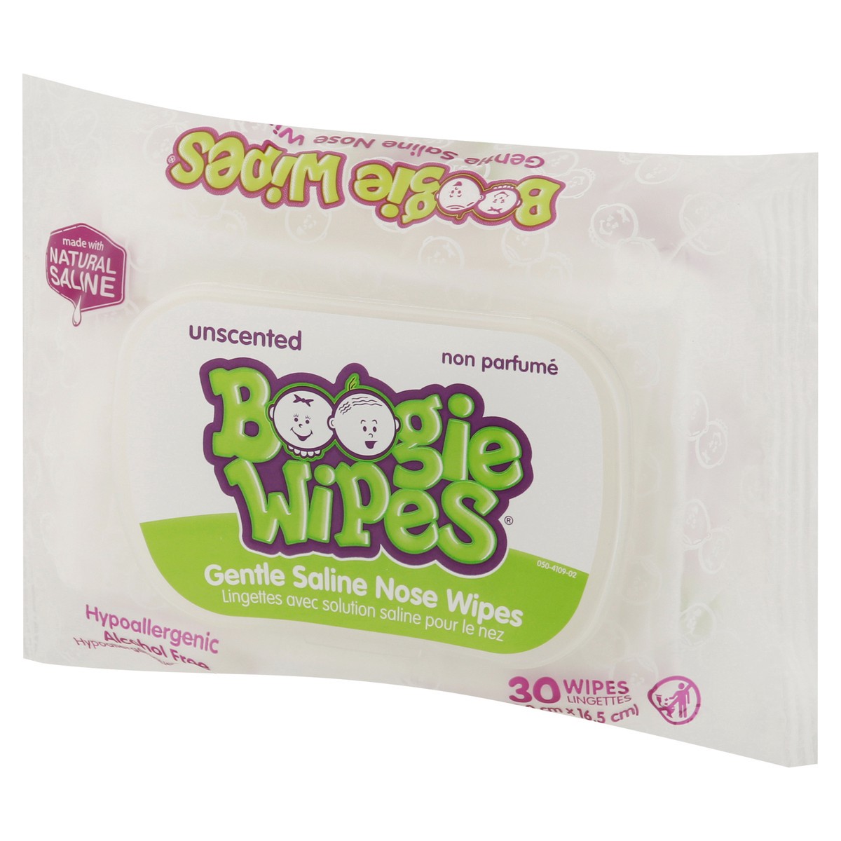 slide 3 of 9, Boogie Wipes Unscented Nose Wipes Saline, 30 ct
