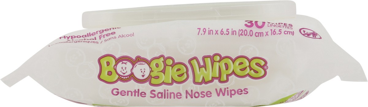 slide 4 of 9, Boogie Wipes Unscented Nose Wipes Saline, 30 ct