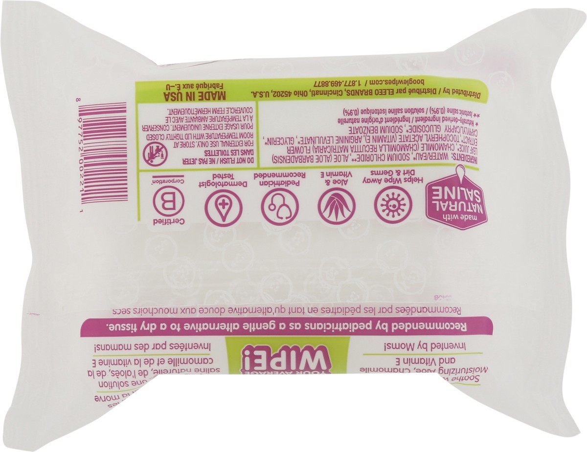 slide 5 of 9, Boogie Wipes Unscented Nose Wipes Saline, 30 ct