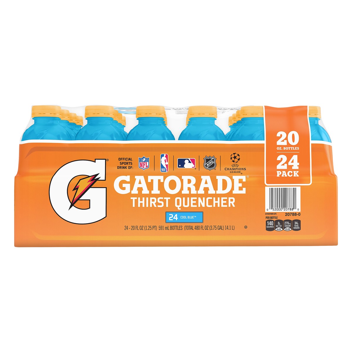 slide 1 of 5, Gatorade 24 Pack Cool Blue Thirst Quencher 24 ea, 24 ct