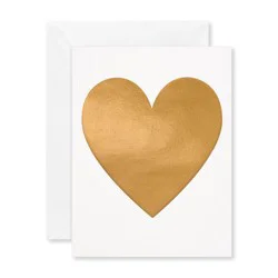 American Greetings 10ct All Occasion Blank Cards with Envelopes Gold Hearts