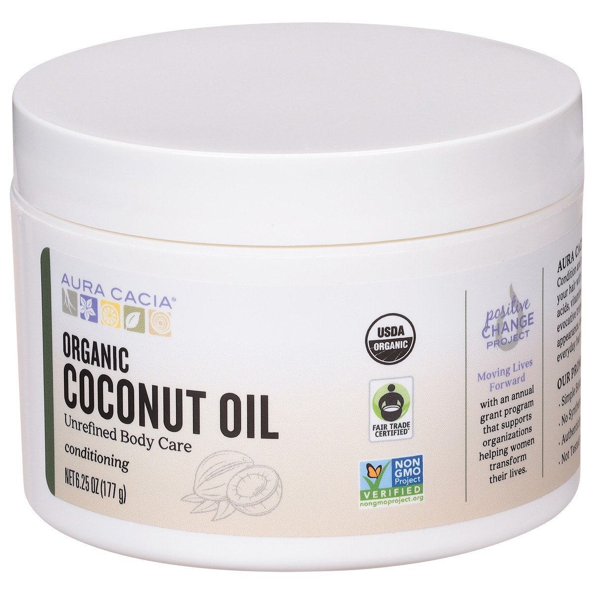 slide 8 of 9, Aura Cacia Organic Conditioning Coconut Oil 6.25 oz, 6.25 oz