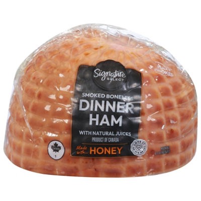 slide 1 of 1, Signature Select Cooked Smoked Honey Boneless Ham Half - 2 Lb, per lb