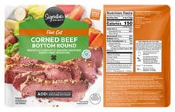 Signature Select Beef Corned Beef Bottom Round Flat Cut - 3.25 Lb