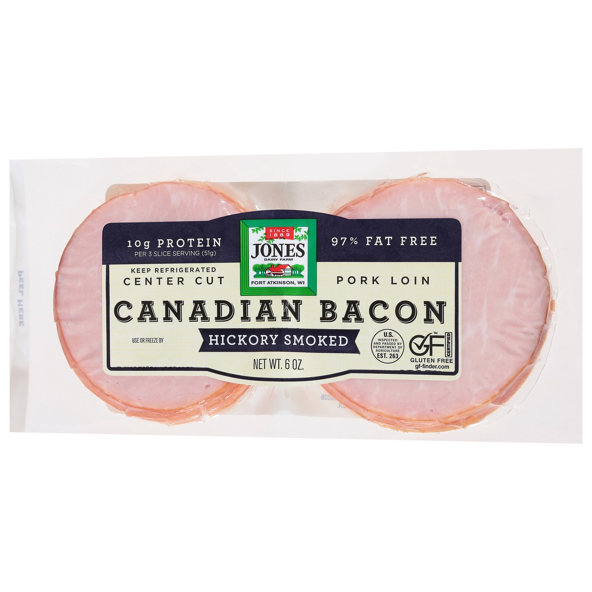 slide 12 of 12, Jones Canadian Bacon - 6 Oz, 6 oz