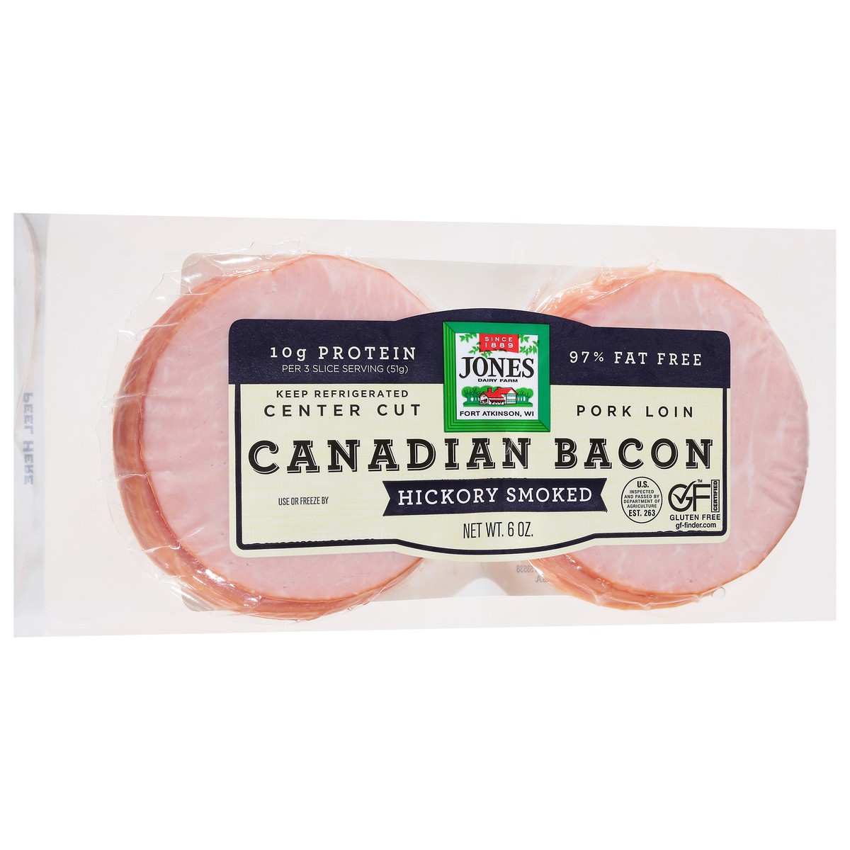 slide 2 of 12, Jones Canadian Bacon - 6 Oz, 6 oz