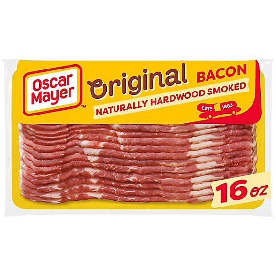 slide 1 of 8, Oscar Mayer Naturally Hardwood Smoked Bacon - 16 Oz, 16 oz