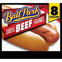 Ball Park Original Length Beef Hot Dogs - 8 Count