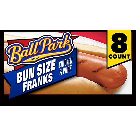 slide 1 of 8, Ball Park Bun Length Classic Hot Dogs - 8 Count, 15 oz