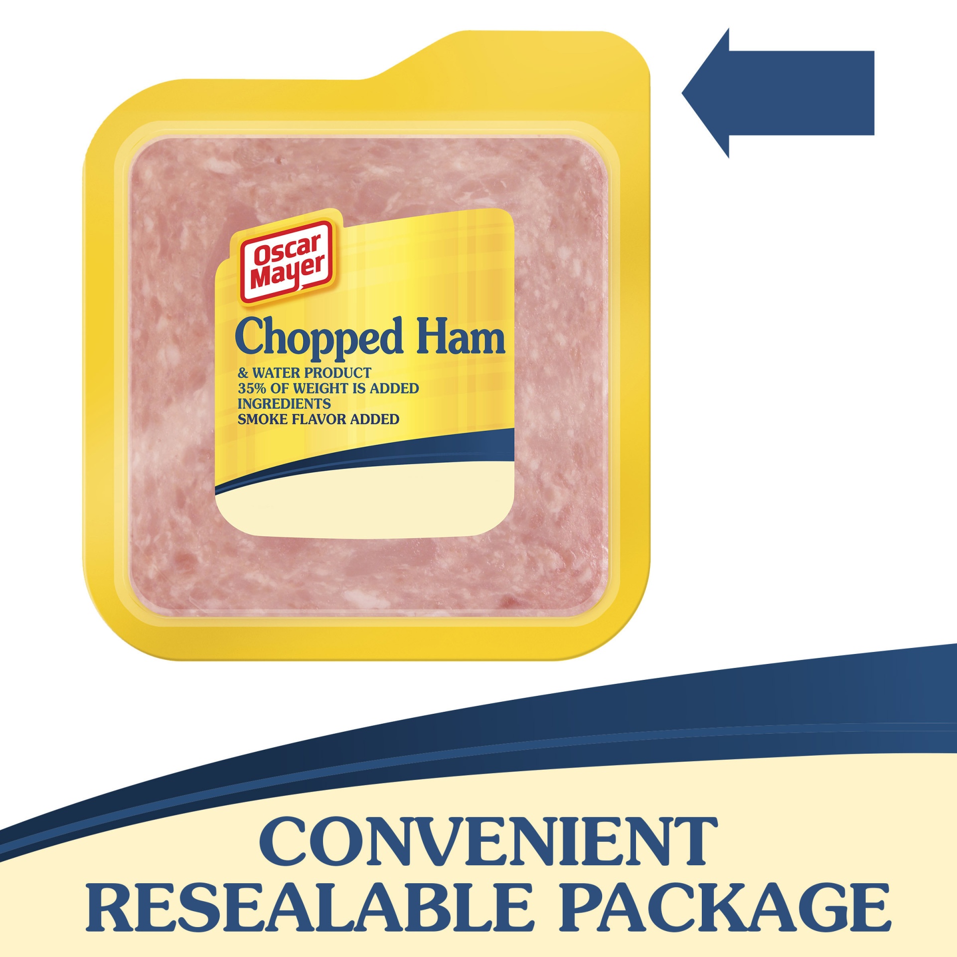 slide 3 of 5, Oscar Mayer Chopped Ham & Water Product Sliced Lunch Meat Pack, 16 oz
