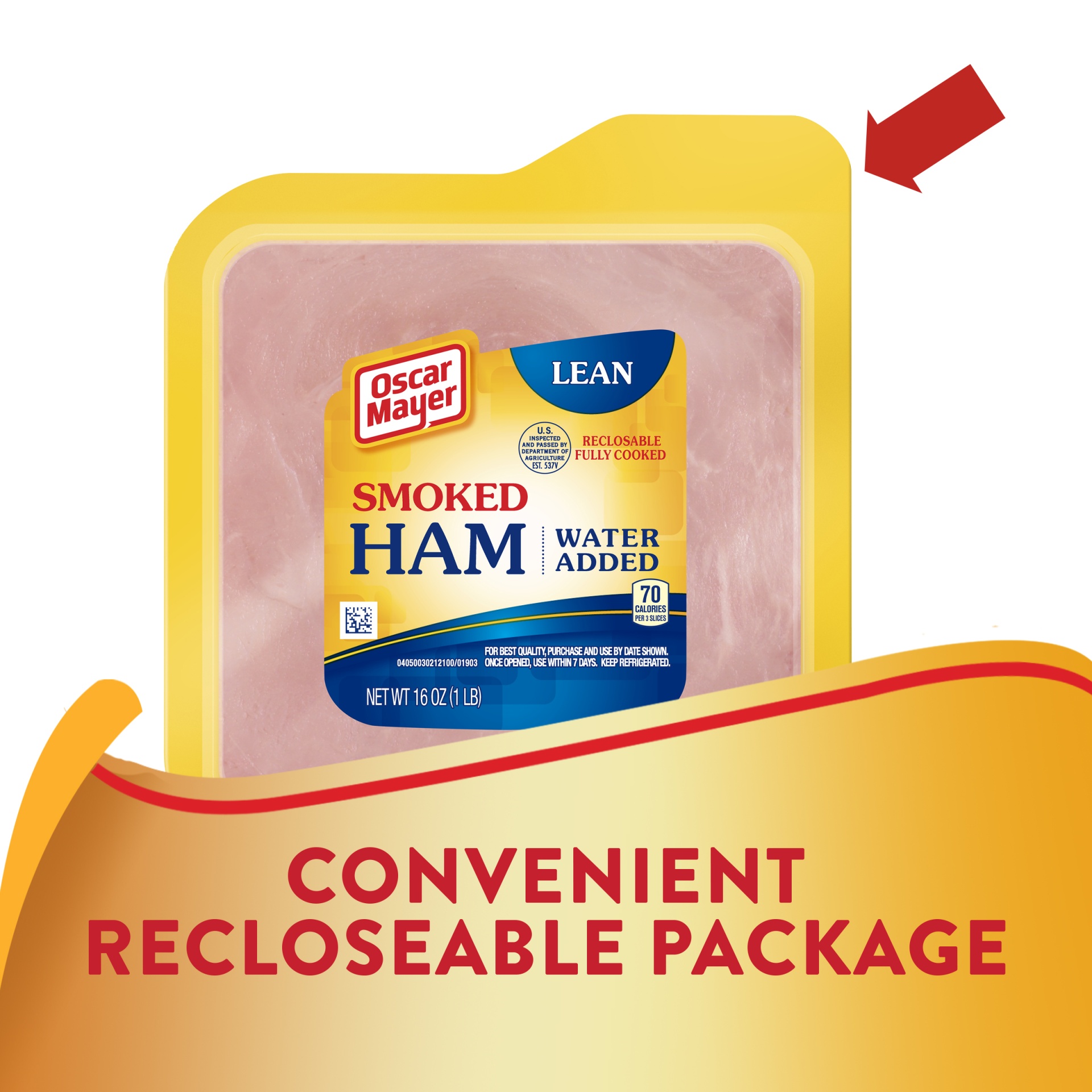 slide 3 of 4, Oscar Mayer Lean Smoked Ham Sliced Lunch Meat Tray, 16 oz